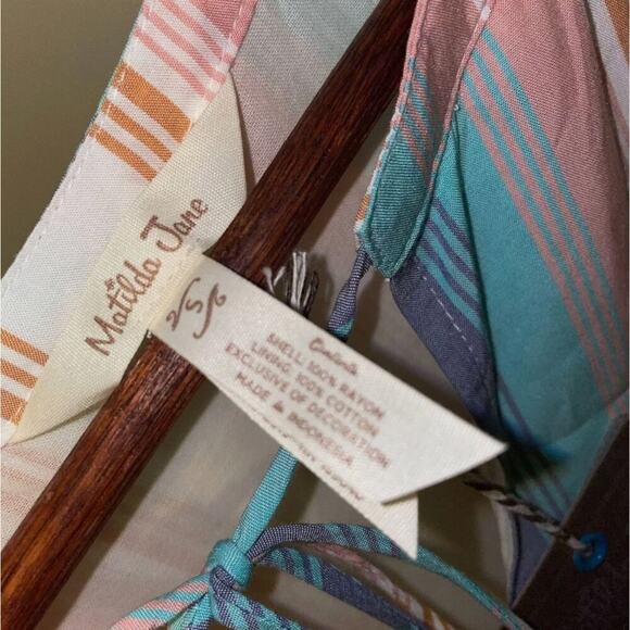 Matilda Jane Women's Size Medium Let's Go Together Sunset Season Striped Maxi Po - Picture 12 of 12